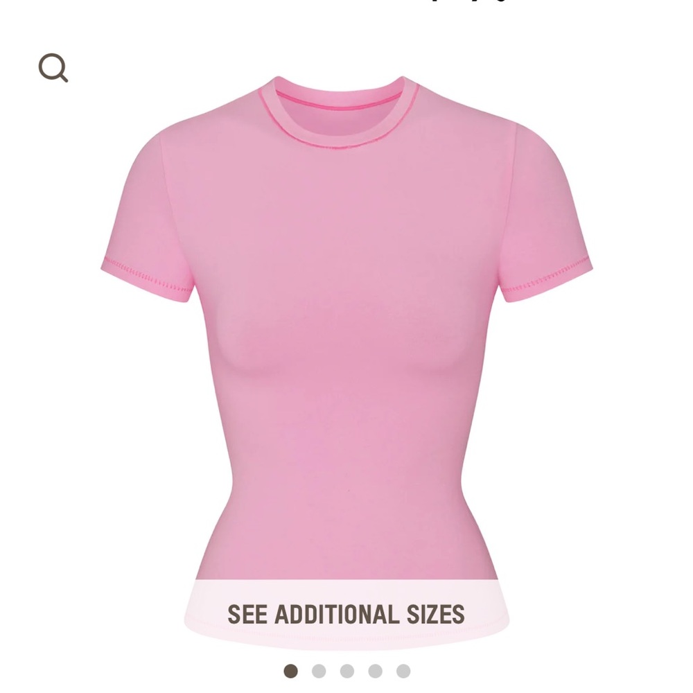 SKIMS Cotton Jersey Tee in Bubblegum